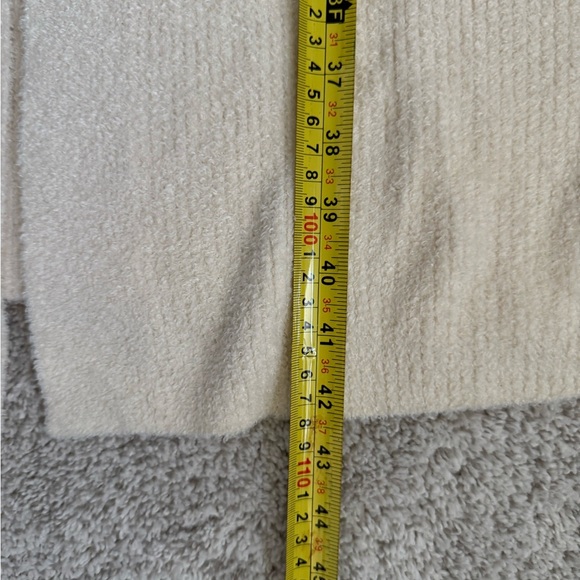Barefoot Dreams CozyChic Lite Ribbed Robe Ivory Size 2 Soft Luxury Loungewear - Picture 9 of 10